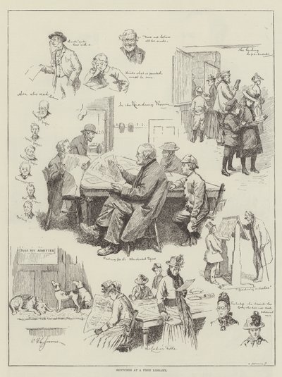 Schizzi in una biblioteca gratuita da William Henry Charles Groome