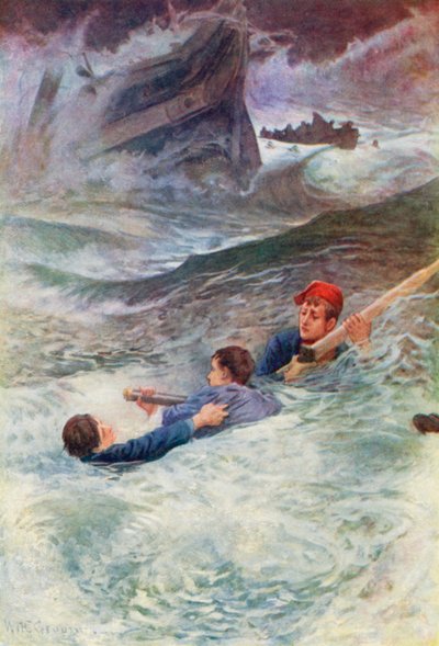 Lottando nel mare selvaggio da William Henry Charles Groome
