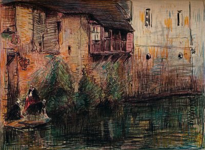 Scena del canale, Quimperlé, c1907 da William Henry Charlton