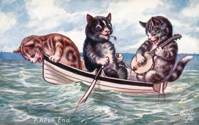 Cartolina umoristica di gatti da William Henry Ellam