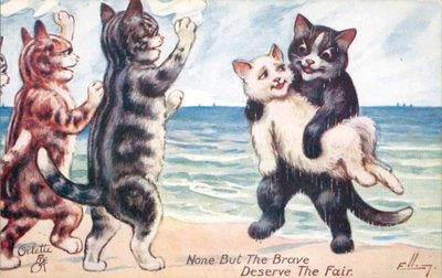 Cartolina umoristica con gatto da William Henry Ellam