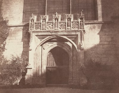 Una porta antica, Magdalen College, Oxford da William Henry Fox Talbot
