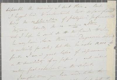 Lettera firmata da William Henry Fox Talbot a James David Forbes, 1839 da William Henry Fox Talbot
