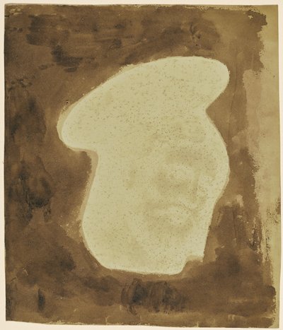 [La testa di Cristo da un dipinto su vetro]. da William Henry Fox Talbot