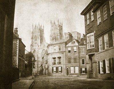 Facciata ovest, York Minster, da Lendall Street, 1845 da William Henry Fox Talbot