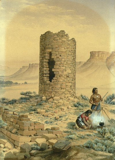 Antica torre rotonda di pietra da William Henry Holmes