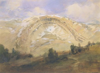 Strati Piegati, un Grande Arco Geologico, Colorado, 1874 da William Henry Holmes
