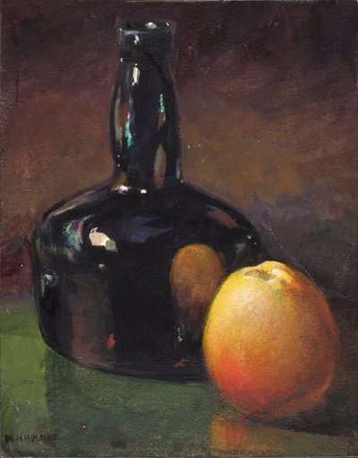 Natura morta: mele e bottiglia da William Henry Holmes