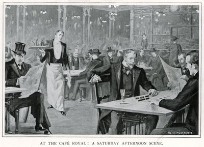 Al Cafe Royal: una scena del sabato pomeriggio, c.1900 da William Henry Humphris