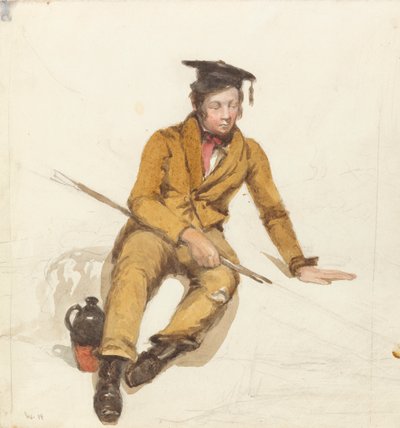Un giovane studioso va a pescare da William Henry Hunt