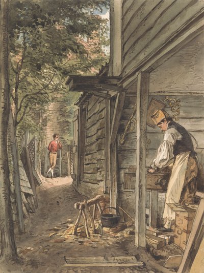 Il carpentiere del Dr. Munro al lavoro da William Henry Hunt