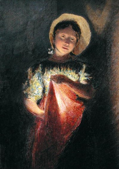 Ragazza alla luce delle candele da William Henry Hunt