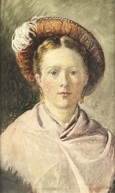 Signora con Cappello Piumato da William Henry Hunt