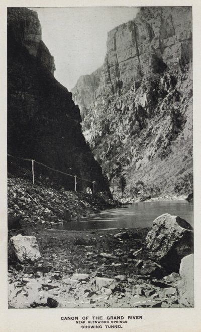 Canyon del Colorado: Canone del Grand River, vicino a Glenwood Springs, mostrando il tunnel da William Henry Jackson