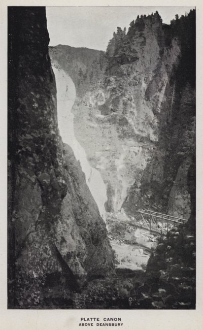 Canyon del Colorado: Platte Canon, sopra Deansbury (foto in b/n) da William Henry Jackson