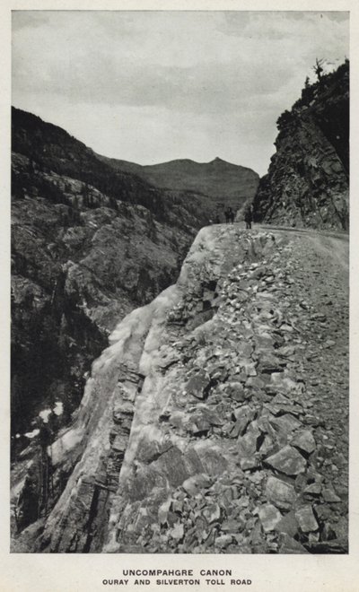 Canyon del Colorado: Uncompahgre Canon, Strada a pedaggio di Ouray e Silverton da William Henry Jackson