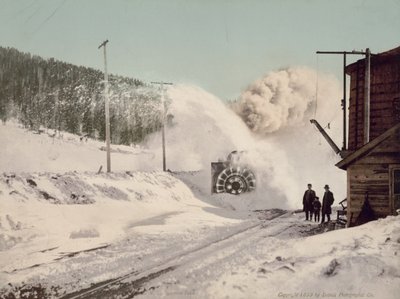 Spazzaneve in Colorado sulla Colorado Midland Railroad al Passo Hagerman da William Henry Jackson