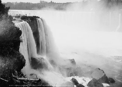 Cascate a ferro di cavallo da Goat Island, Niagara, c.1880-97 da William Henry Jackson