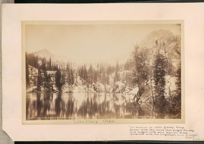 Lago Mary. Big Cottonwood Canyon. Utah da William Henry Jackson
