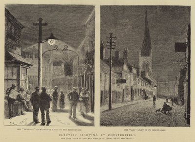 Illuminazione elettrica a Chesterfield da William Henry James Boot