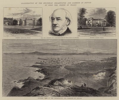 Inaugurazione del molo di Holyhead e del porto di rifugio da parte di SAR il Principe di Galles da William Henry James Boot