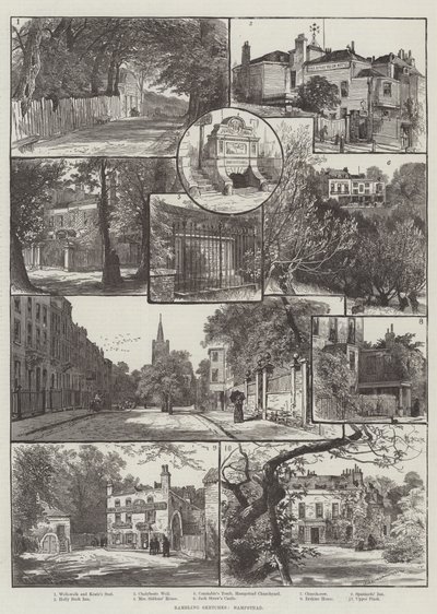 Schizzi vagabondi, Hampstead da William Henry James Boot