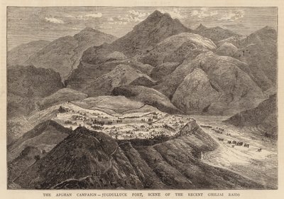 La Campagna Afghana, Forte di Jugdulluck, Scena dei Recenti Raid dei Ghilzai da William Henry James Boot