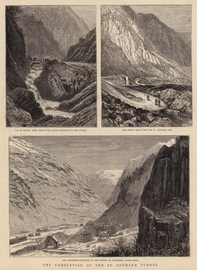 Il completamento del tunnel del San Gottardo da William Henry James Boot