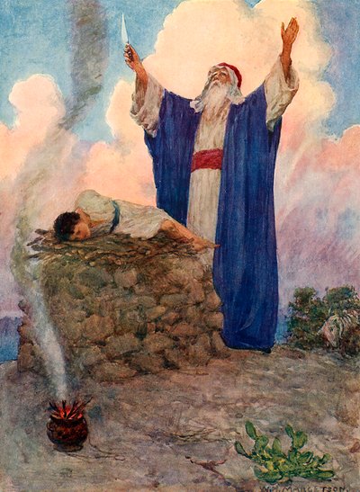 Abramo e Isacco sul Monte Moriah da William Henry Margetson