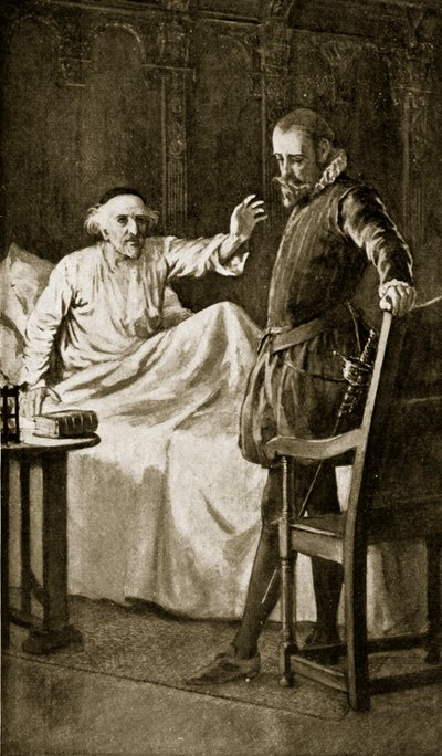 Knox sul letto di morte, novembre 1572, illustrazione da 