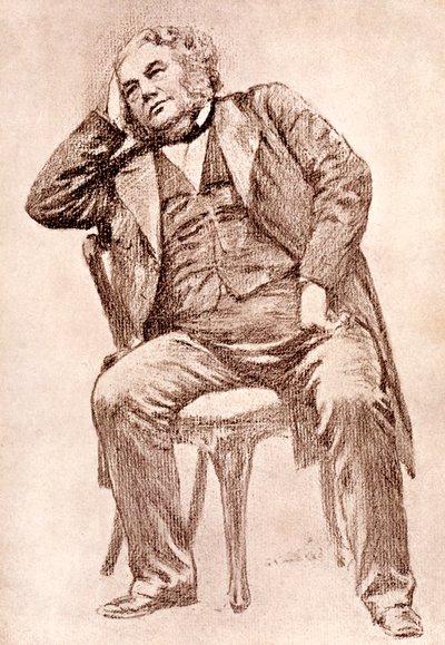 Mark Lemon, editore del XIX secolo della rivista Punch, 1909 da William Henry Margetson