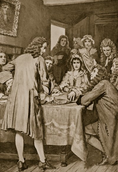 Paterson spiega il piano Darien a Edimburgo, 1694, illustrazione da 