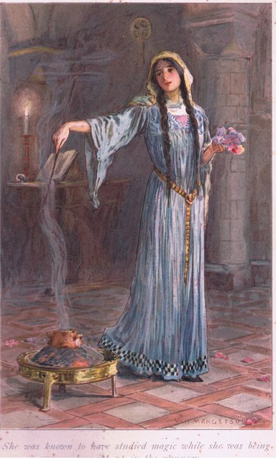 Si sapeva che aveva studiato magia mentre veniva cresciuta nel convento da William Henry Margetson