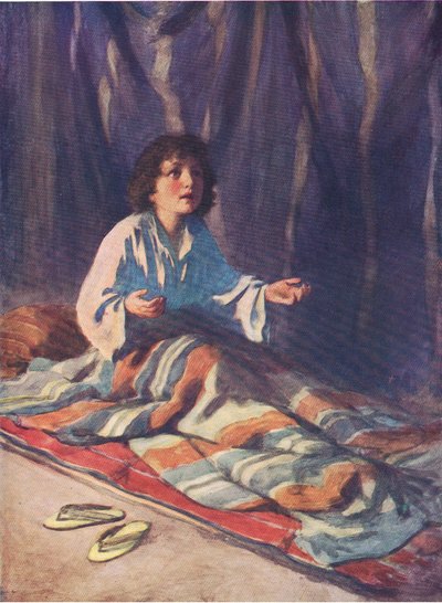 Il bambino Samuele, da The Bible Picture Book pubblicato da Thomas Nelson, c.1950 da William Henry Margetson