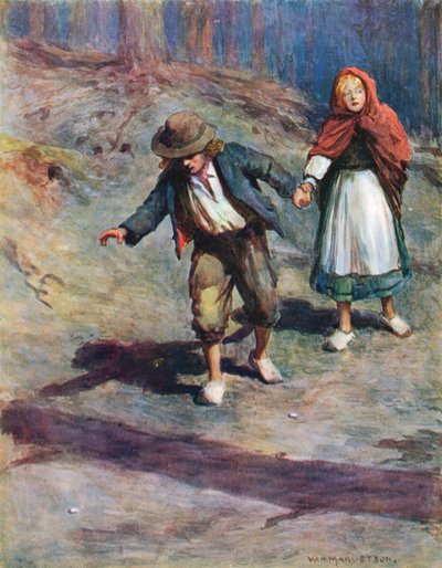 Trovarono facilmente la strada di casa, poiché la luna brillava sui ciottoli che Hansel aveva lasciato lungo il percorso da William Henry Margetson