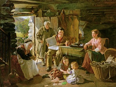 Interno di un cottage da William Henry Midwood