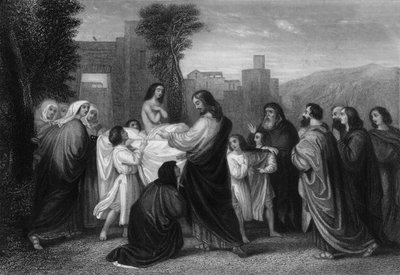 E colui che era morto si alzò e cominciò a parlare, c. 1830 da William Henry Mote