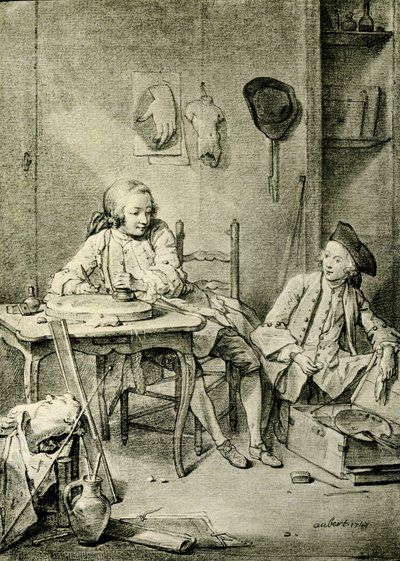 Due ragazzi pittori da William Henry Pike