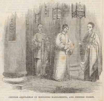 Gentiluomo cinese in abiti da lutto e sacerdote cinese da William Henry Prior