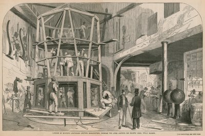 Interno della fabbrica di lanterne del faro di Wilkins da William Henry Prior