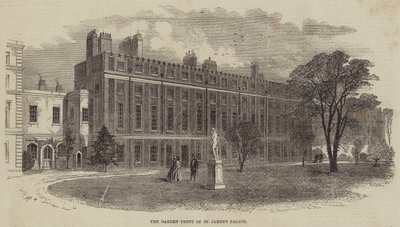 La facciata del giardino del Palazzo di St James da William Henry Prior