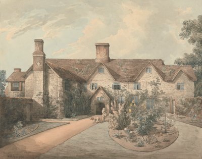 Un Ragazzo che Suona un Tamburo nel Giardino di una Casa di Campagna da William Henry Pyne