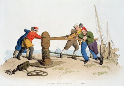 Pescatori a un argano, da 