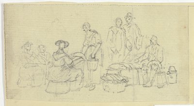 Scena del mercato del pesce da William Henry Pyne