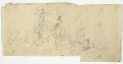 Gruppo di contadini con uomo a cavallo da William Henry Pyne