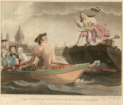 Vecchio Copper il barcaiolo e il Duca di Grafton da William Henry Pyne
