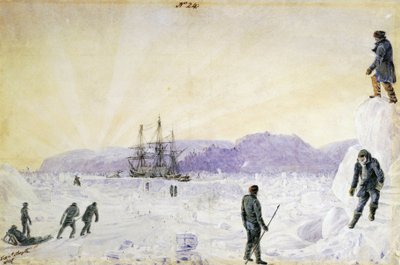 HMS Terror intrappolata nel ghiaccio vicino all
