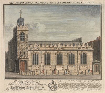 Prospetto Sud-Ovest della Chiesa di St. Katherine Cree da William Henry Toms