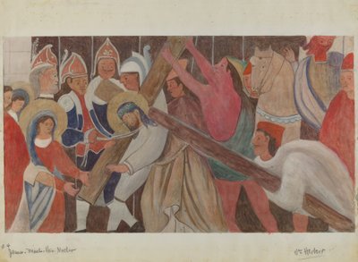 Stazione della Croce n. 4: Gesù incontra sua madre, c. 1936 da William Herbert