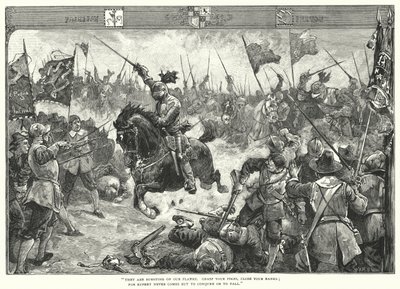 La battaglia di Naseby da William Heysham (after) Overend